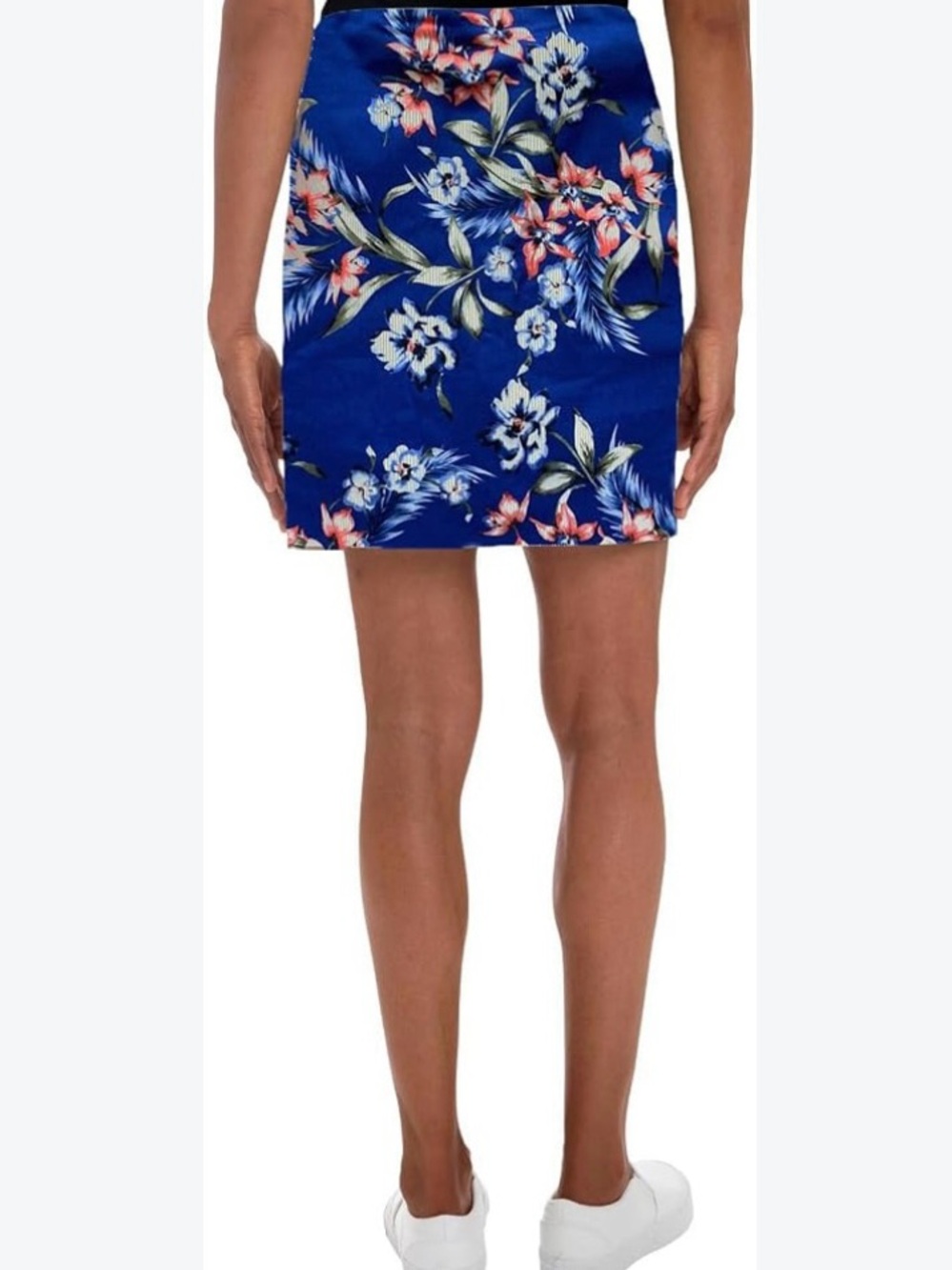Mario Serrani Blue Floral Mini Skirt
